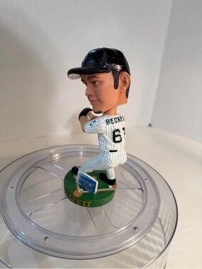 Baseball Beckett #67 Baseball Batter Bobblehead - White Pinstripe, Black Cap